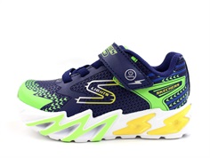 Skechers navy/multi flex glow sneaker with lights